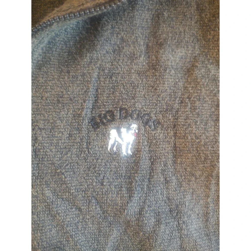 Vintage y2K 2000’s Big dogs Brown Full Zip Fleece Vest Mens XL Sweater